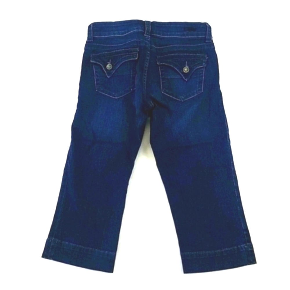KUT FROM THE KLOTH CAPRI BERMUDA DARK WASH PREOWNED GIRLS JEANS 4x18 - Picture 4 of 7